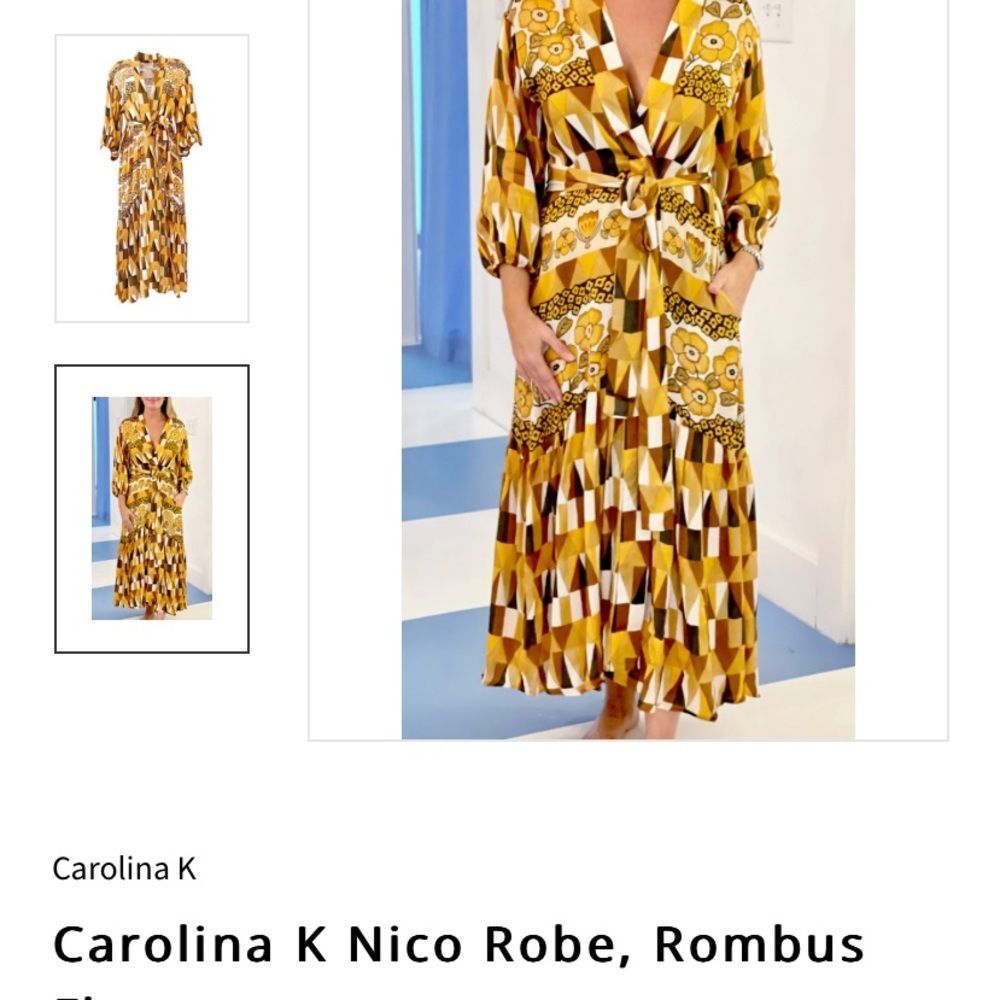 Carolina K Nico Robe, Rombus Flowers - Picture 10 of 10